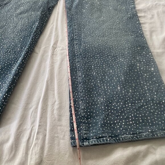 Good American Sky Blue Wide Leg Jeans - Picture 8 of 10